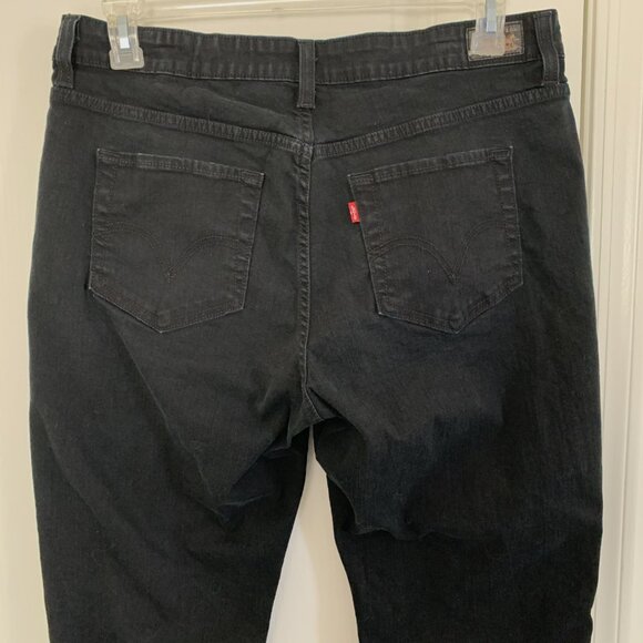 Levi’s 512 Perfectly Shaping Bootcut Jeans Mid Rise Denim Black Size 18 WS - Picture 8 of 9